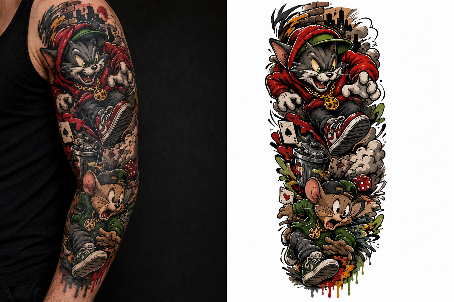 Alley Rivals tattoo model preview